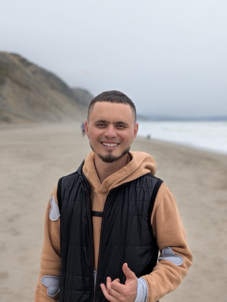 Max on a foggy Northern California beach